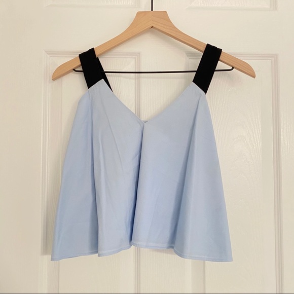 Zara Blue black straps cropped top - Picture 3 of 6